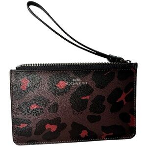Coach Animal Print Wristlet Wallet